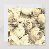 FLORAL Wonder WEDDING INVITATION sepia Kaart (Achterkant)