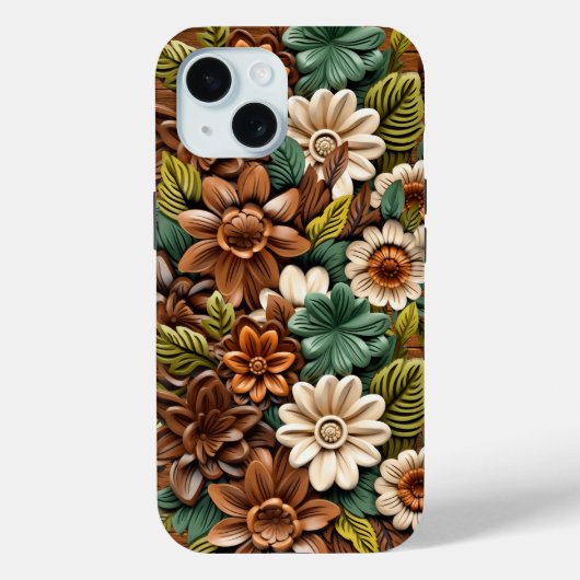 Floral Wood Case-Mate iPhone Case (Achterkant)