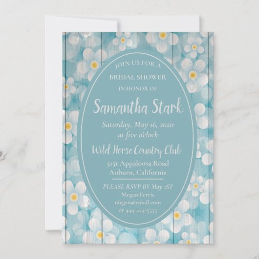 Floral Wood Fence Vrijgezellenfeest Kaart (Voorkant)