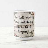 Floral Wood Grain Inspirerend Quote Koffiemok (Center)