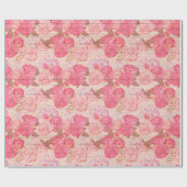 Floral wood Modern populair verpakkingspapier Cadeaupapier (Vlak)