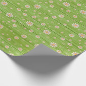Floral wood Modern populair verpakkingspapier Cadeaupapier (Hoek)