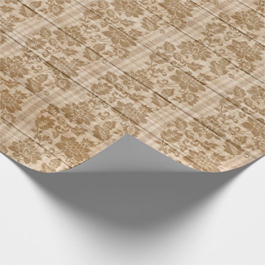 Floral wood Modern populair verpakkingspapier Cadeaupapier (Hoek)
