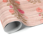Floral wood Modern populair verpakkingspapier Cadeaupapier (Rol Hoek)