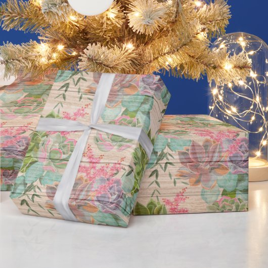 Floral wood Modern populair verpakkingspapier Cadeaupapier (Feestdagen)