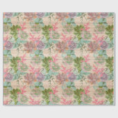 Floral wood Modern populair verpakkingspapier Cadeaupapier (Vlak)