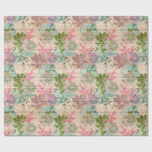 Floral wood Modern populair verpakkingspapier Cadeaupapier (Vlak)