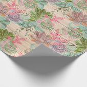 Floral wood Modern populair verpakkingspapier Cadeaupapier (Hoek)