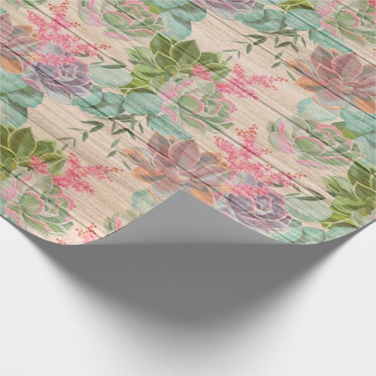 Floral wood Modern populair verpakkingspapier Cadeaupapier (Hoek)