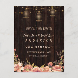 Floral Wood Oude lantaarns die we nog steeds doen Briefkaart