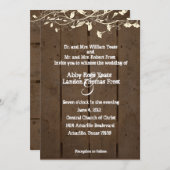 Floral Wood Weddenschap Kaart (Voorkant / Achterkant)