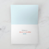 Floral Wooden Sign Easter Bunny Feestdagen Kaart (Binnen)