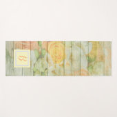 Floral Woodgrain Yogamat (Voorkant (horizontaal))