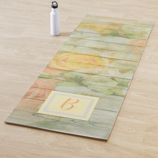 Floral Woodgrain Yogamat (In situ)