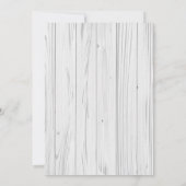 Floral Woodland Animals Baby shower Invitation Boy Kaart (Achterkant)