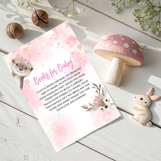 Floral Woodland Animals Boeken voor Baby Kaart