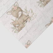 Floral Woodland Deer Baby Girl-douche Tissuepapier (Detail)