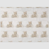 Floral Woodland Deer Baby Girl-douche Tissuepapier (Voorkant)