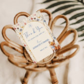 Floral Woodland Fox Baby shower Bedankkaart