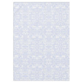 Floral Woodland Light Blue Forest Animal Pattern Tafelkleed (Voorkant)