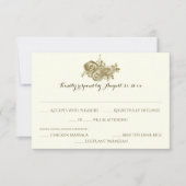 Floral Woodland Trouwantwoord RSVP Kaartje (Voorkant)