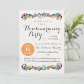 Floral Woodlands Housewarming Party Kaart (Staand voorkant)
