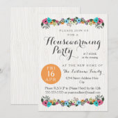 Floral Woodlands Housewarming Party Kaart (Voorkant / Achterkant)