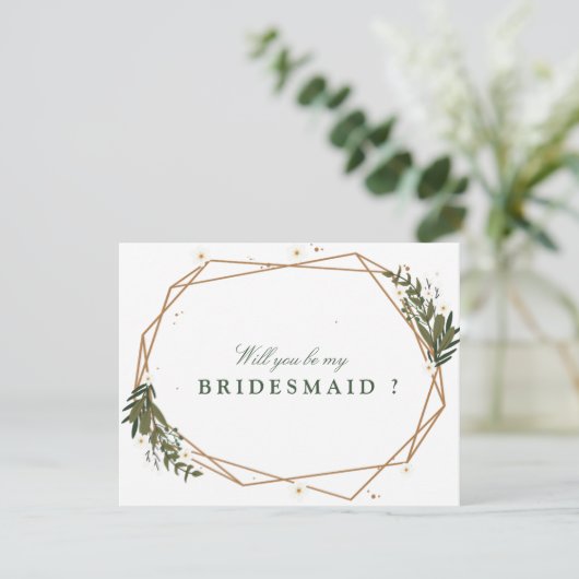 floral word jij mijn bruidskaart bedankkaart (Staand voorkant)