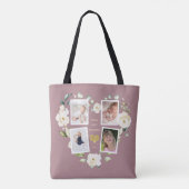 Floral World's Best Grandma Photo Moederdag Tote Bag (Achterkant)