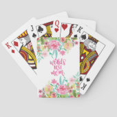 Floral World's Best Mam Gift Pokerkaarten (Achterkant)