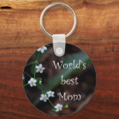 Floral "World's Best Mam" Sleutelhanger Gift (Voorkant)