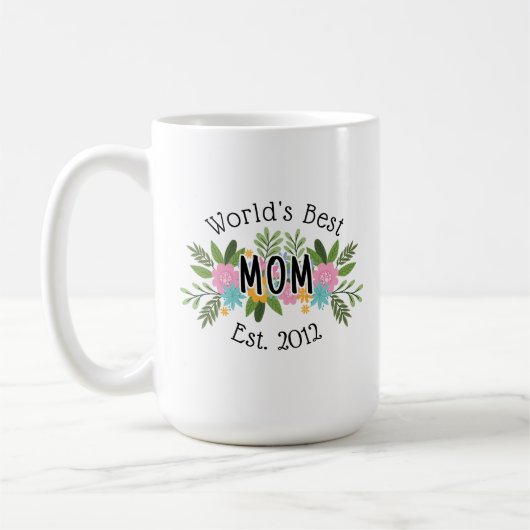 Floral World's Best Mom Moederdag Koffiemok (Links)