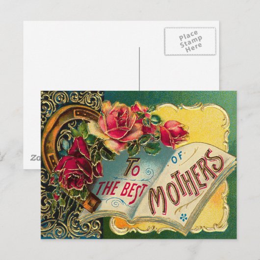  Floral World's beste moeder Briefkaart (Voorkant / Achterkant)