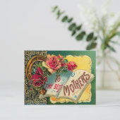 Floral World's beste moeder Briefkaart (Staand voorkant)