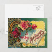 Floral World's beste moeder Briefkaart (Voorkant / Achterkant)
