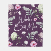Floral World's beste moeder Fleece Deken (Voorkant)
