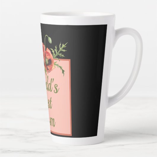  Floral World's beste moeder Latte Mok (Rechts)