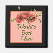  Floral World's beste moeder Magneet (Voorkant)