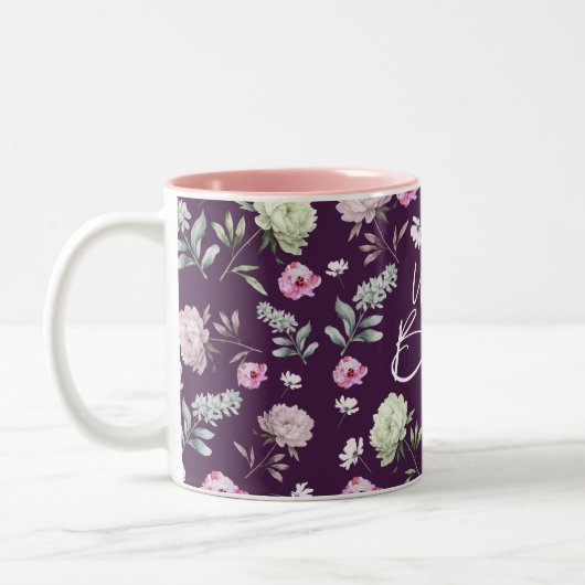 Floral World's beste moeder Tweekleurige Koffiemok (Links)