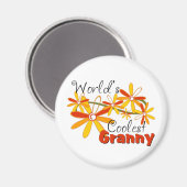 Floral World's coolste oma Magneet (Voorkant / Achterkant)