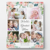 Floral WORLD'S GROOTSTE MOM Foto Collage Fotoplaat (Voorkant)