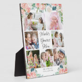 Floral WORLD'S GROOTSTE MOM Foto Collage Fotoplaat (Zijkant)