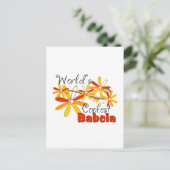 Floral World's koelste Babcia Briefkaart (Staand voorkant)