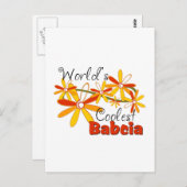 Floral World's koelste Babcia Briefkaart (Voorkant / Achterkant)