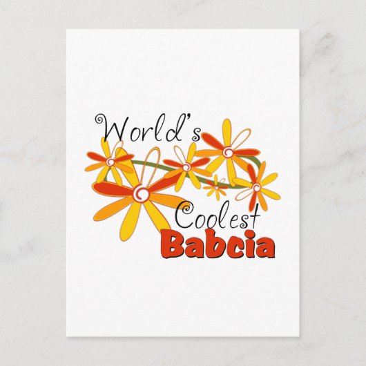 Floral World's koelste Babcia Briefkaart (Voorkant)
