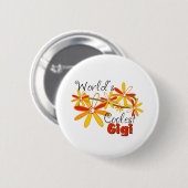 Floral World's koelste Gigi Ronde Button 5,7 Cm (Voorkant /achterkant)