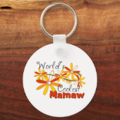 Floral World's koelste Mamaw Sleutelhanger (Voorkant)