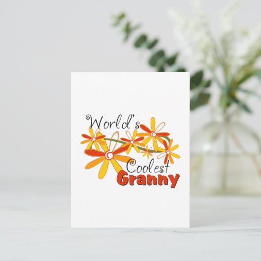 Floral World's koelste oma Briefkaart (Staand voorkant)