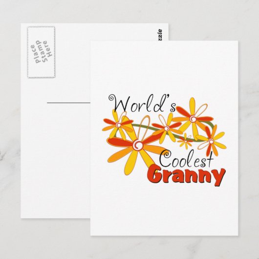Floral World's koelste oma Briefkaart (Voorkant / Achterkant)