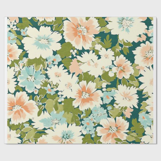 Floral Wrap Elegance Cadeaupapier (Vlak)